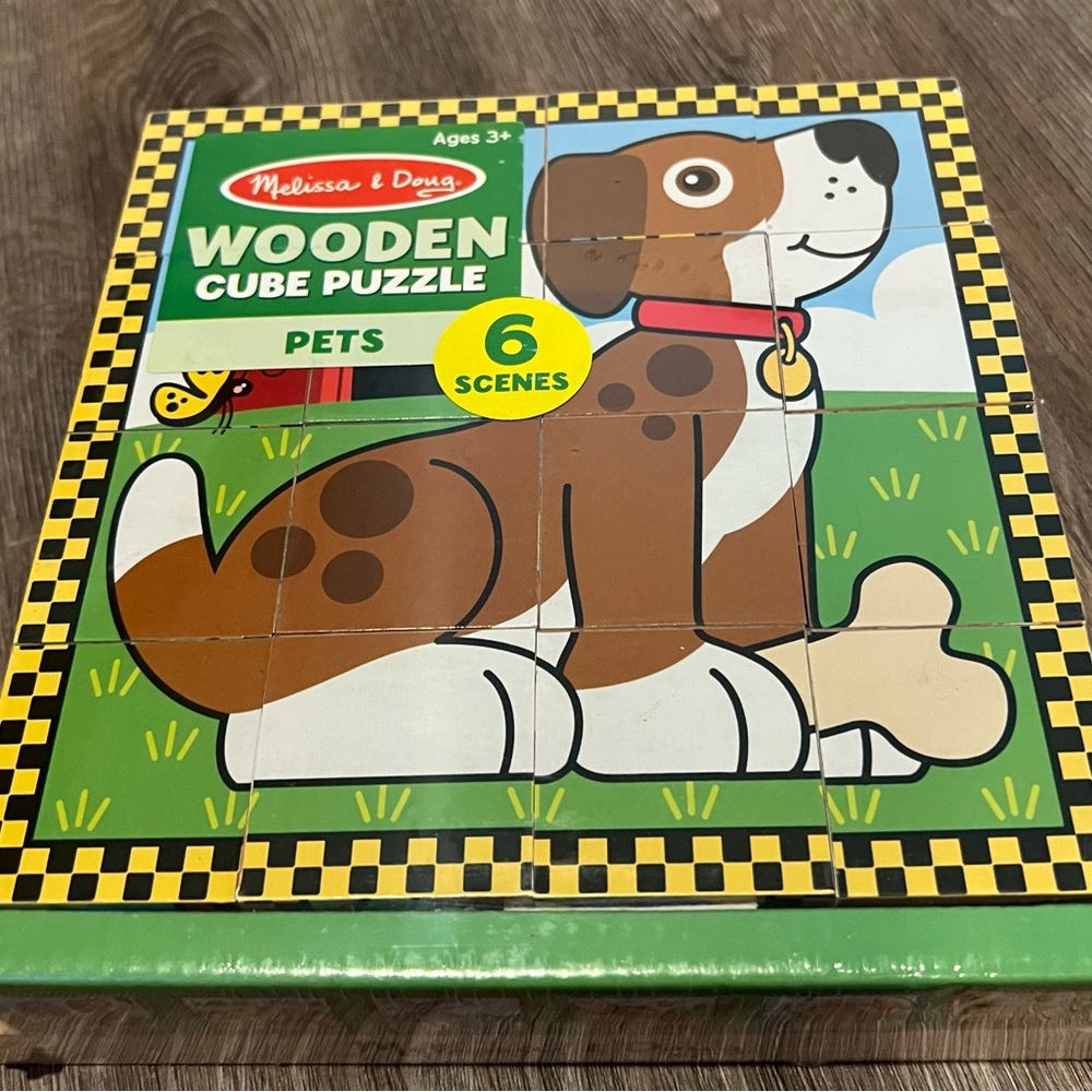 Adorable Melissa & Doug Wooden Pet Puzzle!! 6 Scenes